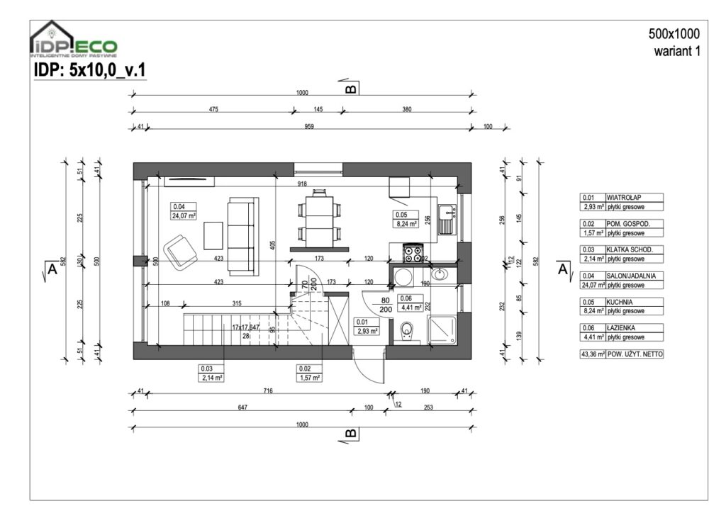 IDP_5x10,0_Rzut parteru_Wariant 1