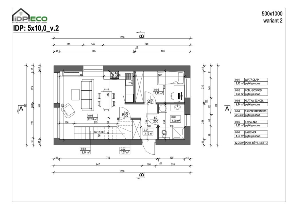 IDP_5x10,0_Rzut parteru_Wariant 2