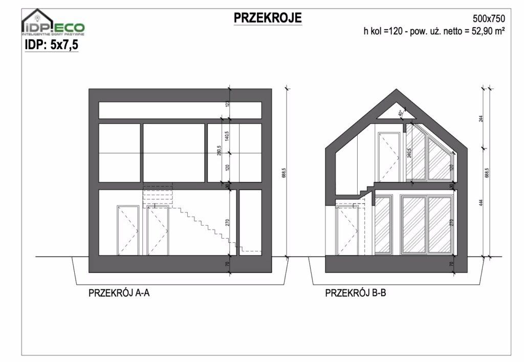 IDP_5x7,5_Przekrój_H_1,2m